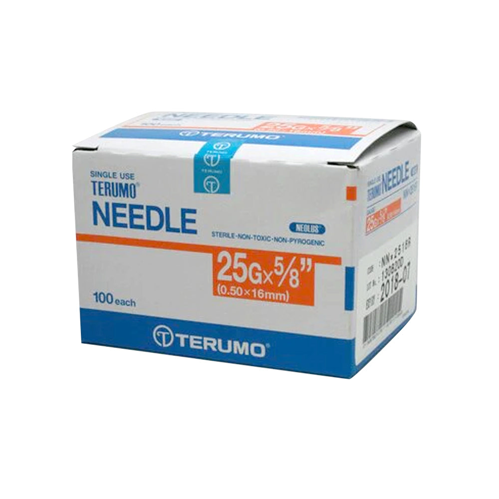 Terumo Needle 25G x 5/8 inch - Orange - 100 Pieces