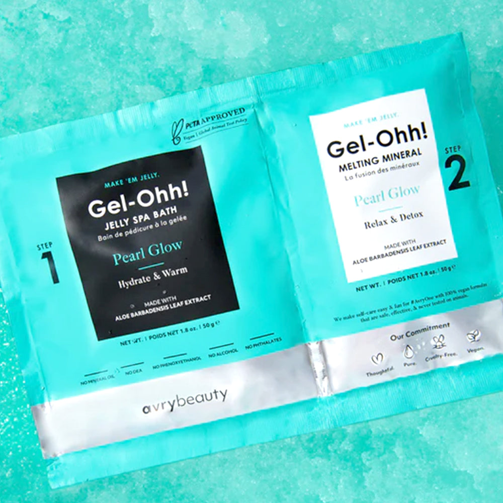 Avry Beauty Gel-Ohh! Jelly Spa 2-Step Soak & Scrub Pedi Bath - Pearl Glow