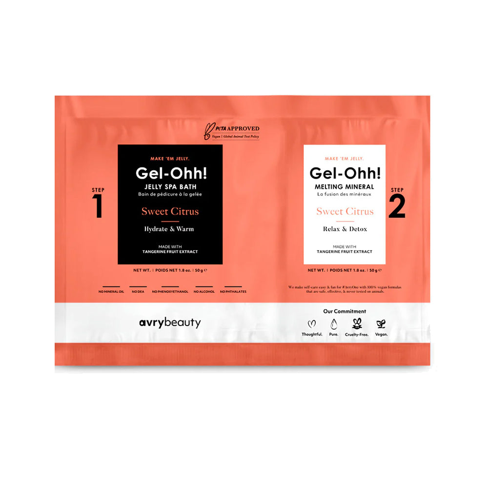 Avry Beauty Gel-Ohh! Jelly Spa 2-Step Soak & Scrub Pedi Bath - Sweet Citrus