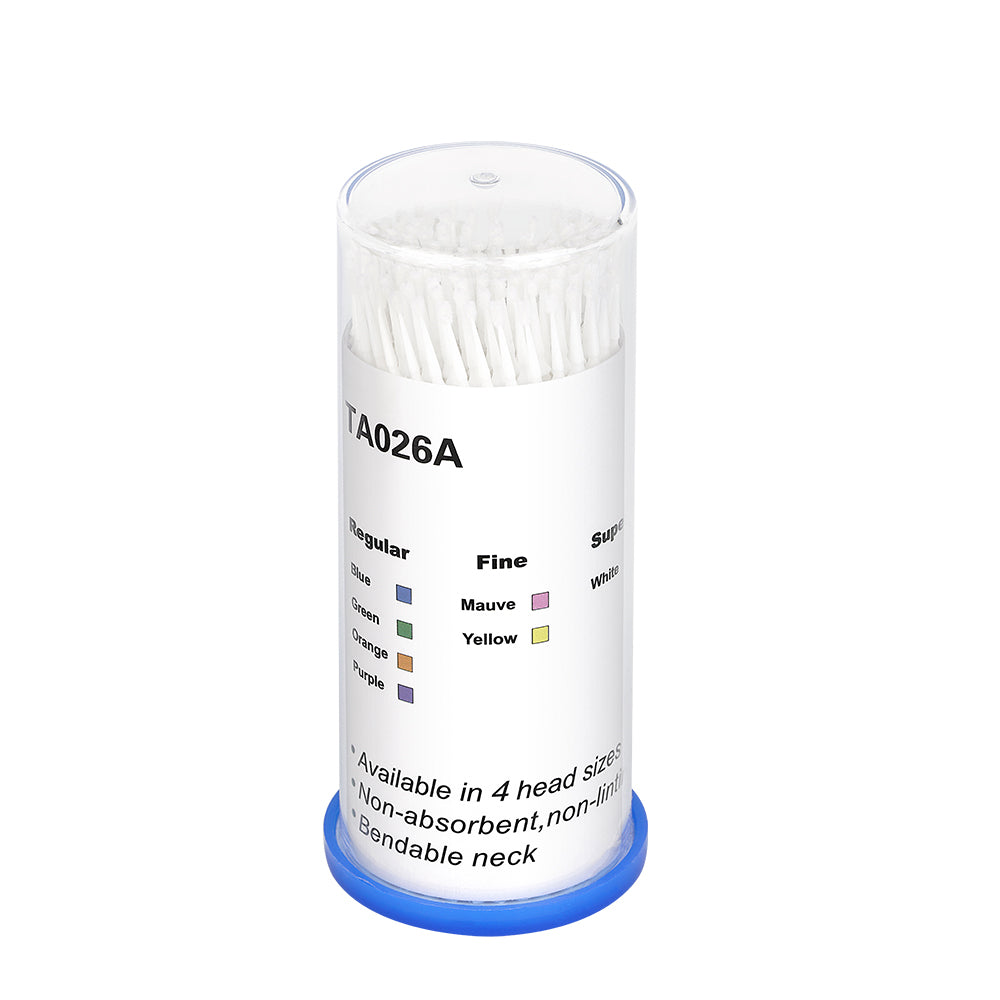 DLUX Pro Disposable Super Fine Micro Brush White - 100 Pack