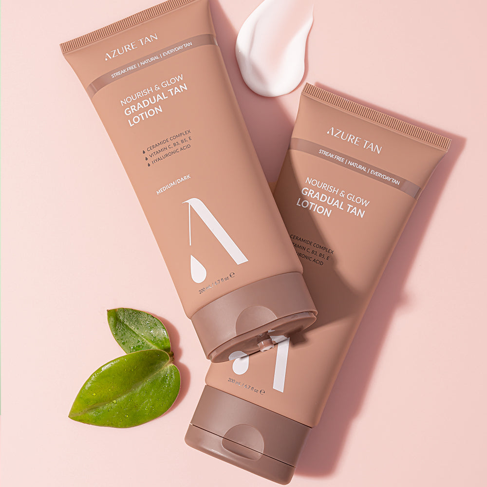 Azure Tan Nourish & Glow Gradual Tan Lotion - Medium/Dark