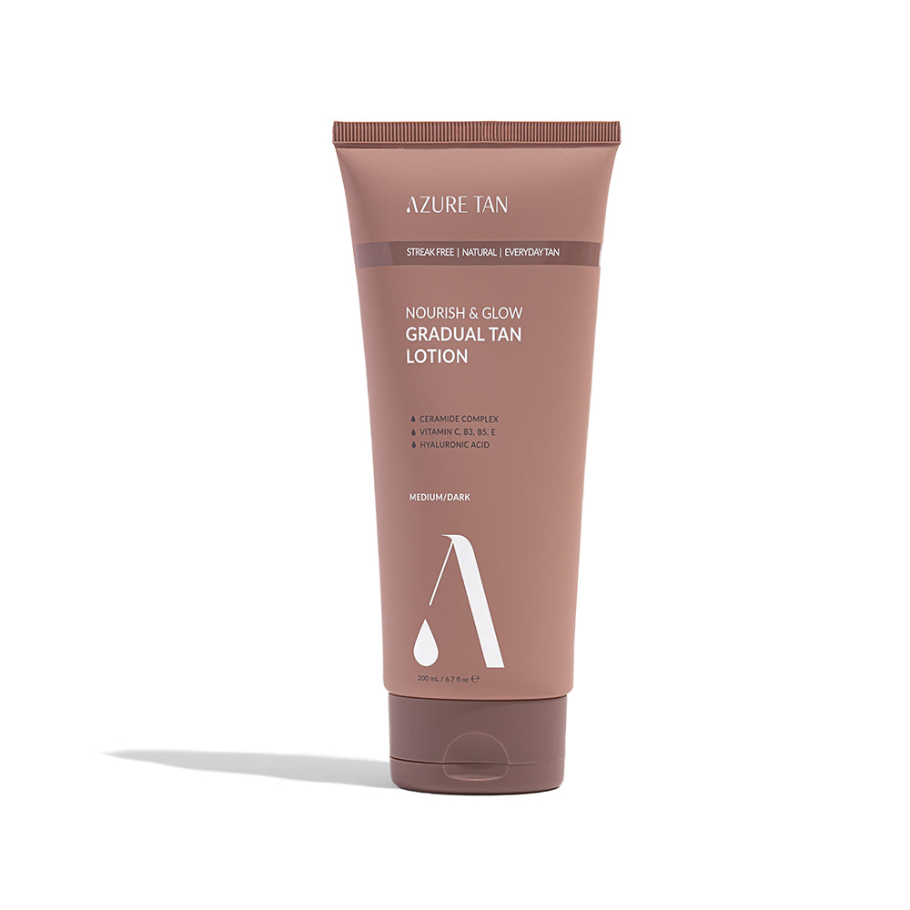 Azure Tan Nourish & Glow Gradual Tan Lotion - Medium/Dark