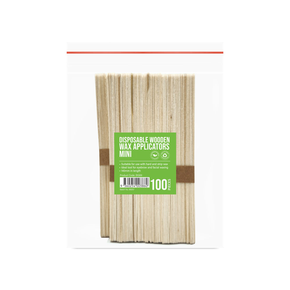 Barneys Disposable Wooden Wax Applicators Mini - 100 Pieces