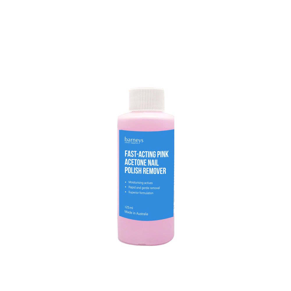 Barneys Fast-Acting Pink Acetone Nail Polish Remover - 125ml