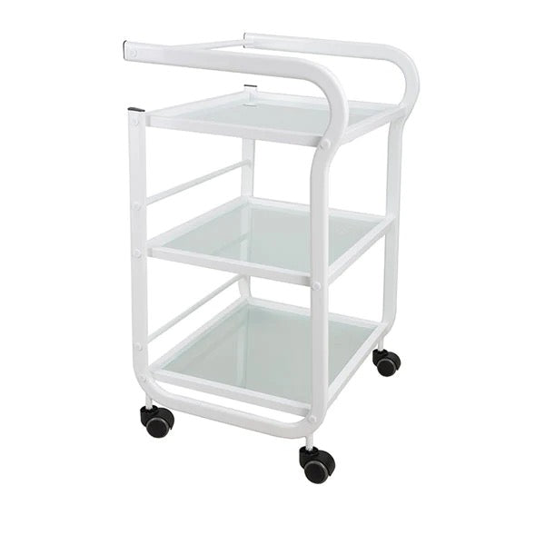 Barneys Chelsea Beauty Trolley 3 Shelves - White