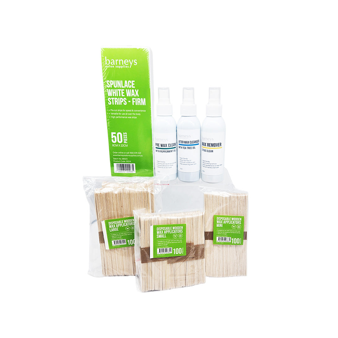 Barneys spin lace white wax strips and related products on a white background