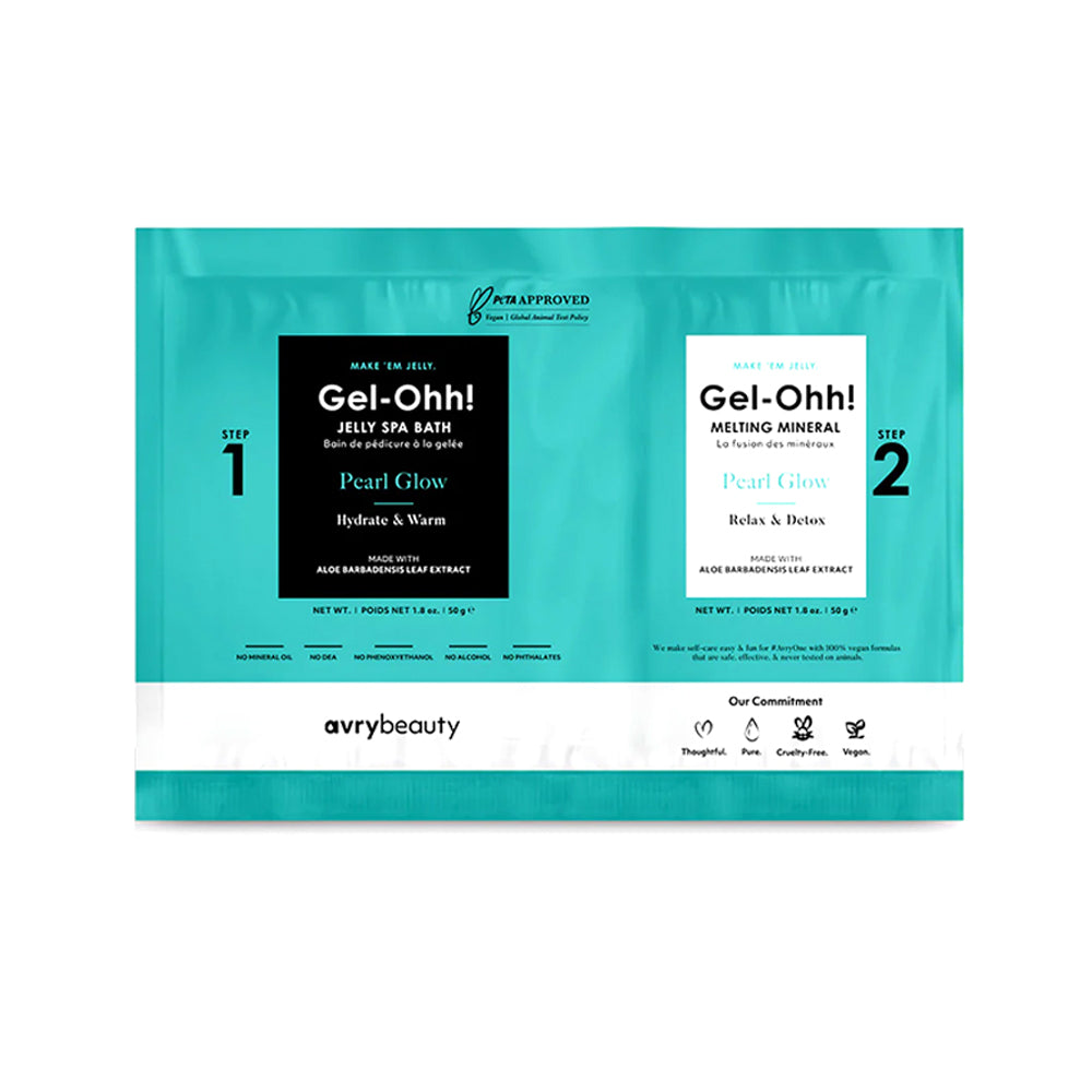 Avry Beauty Gel-Ohh! Jelly Spa 2-Step Soak & Scrub Pedi Bath - Pearl Glow
