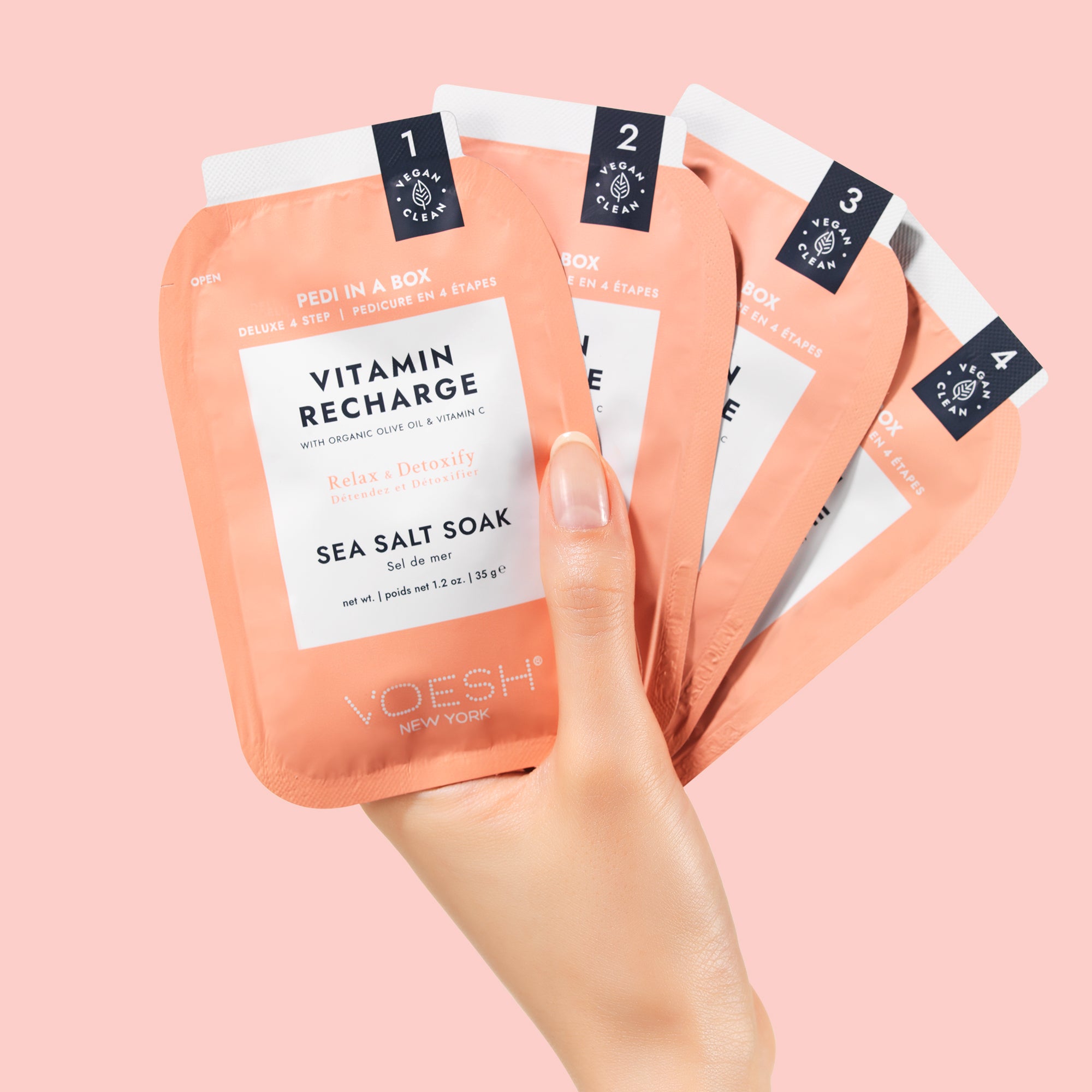 Voesh Deluxe 4 Step Pedi-in-a-Box Vitamin Recharge