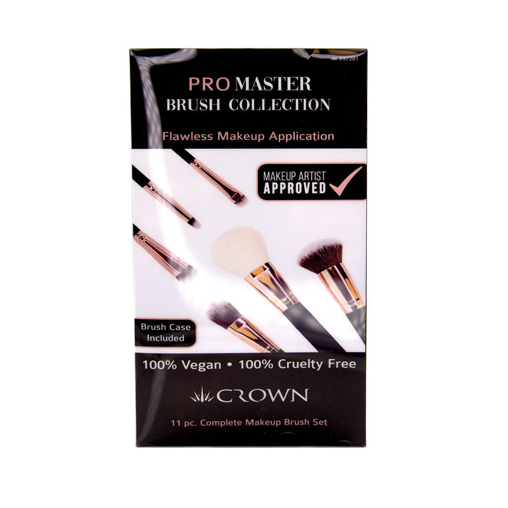Crown Complete Makeup Brush Set - 11 Pieces