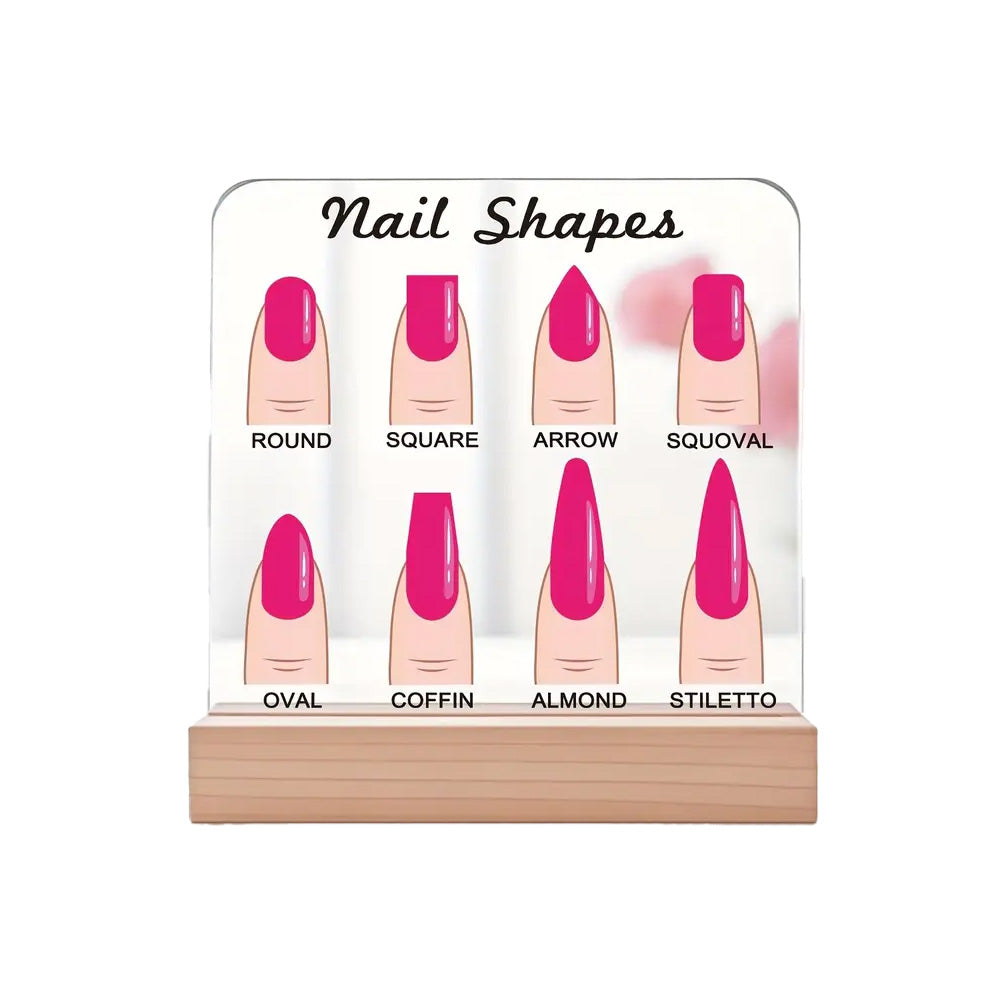 Nail Shapes Display Board with Stand