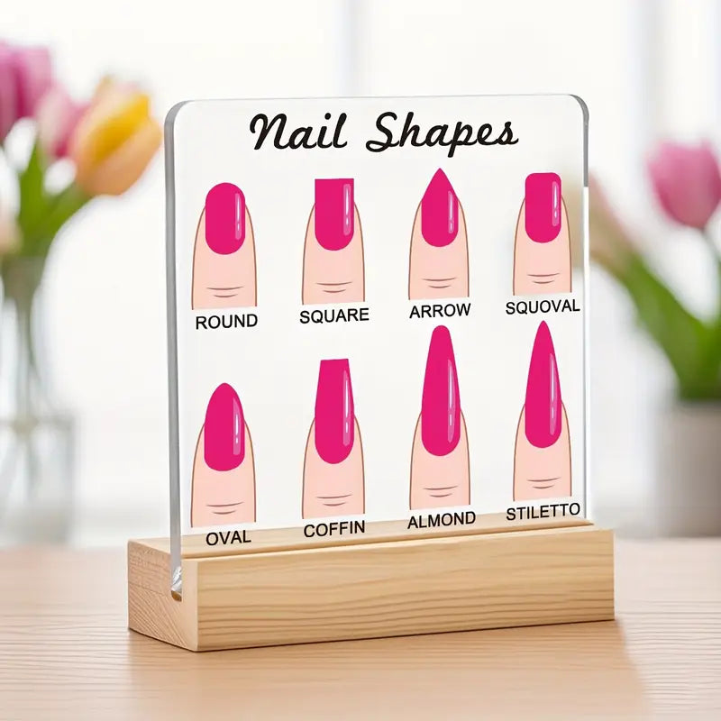 Nail Shapes Display Board with Stand