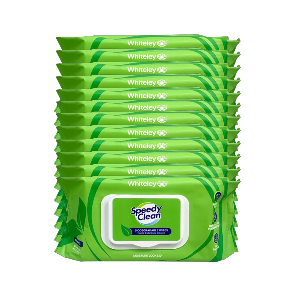 Speedy Clean Biodegradable Wipes - 100 Pieces