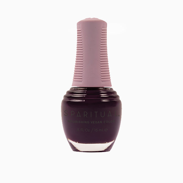 SpaRitual Nourishing Lacquer Polish - Delve Deeper - Dark Purple Creme - 15ML