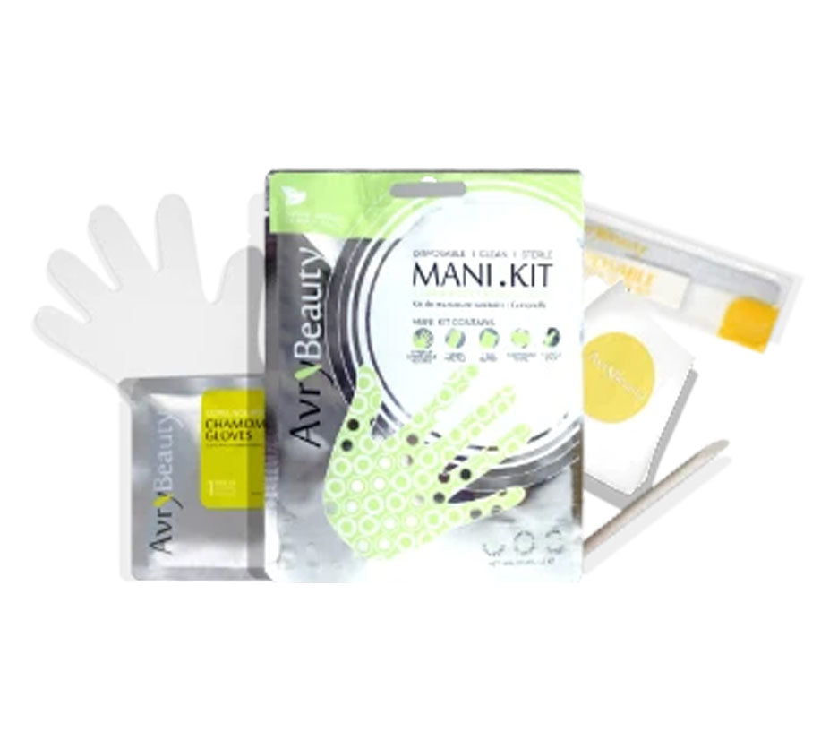 Avry All-In-One Disposable MANI Kit with Chamomile Gloves