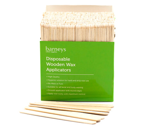 Barneys Disposable Wooden Wax Applicators - Small - 500 Pieces