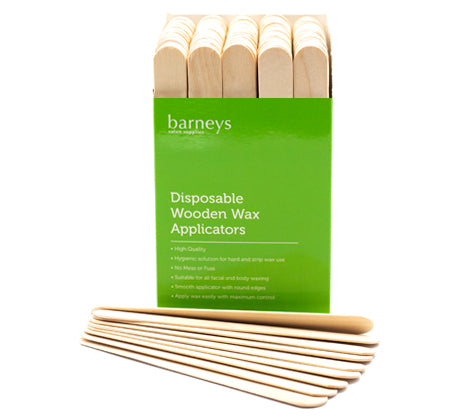 Barneys Disposable Wooden Wax Applicators - Large - 250 Pieces