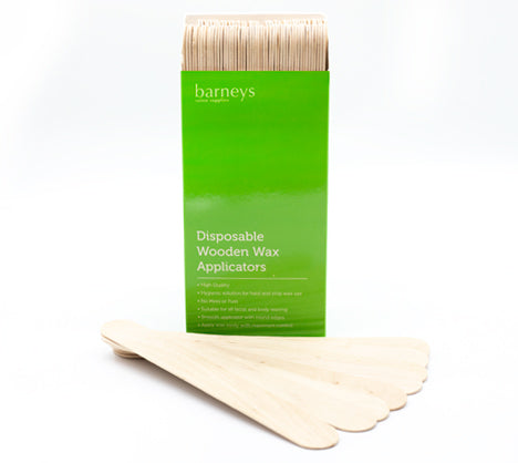 Barneys Disposable Wooden Wax Applicators -Jumbo - 100 Pieces