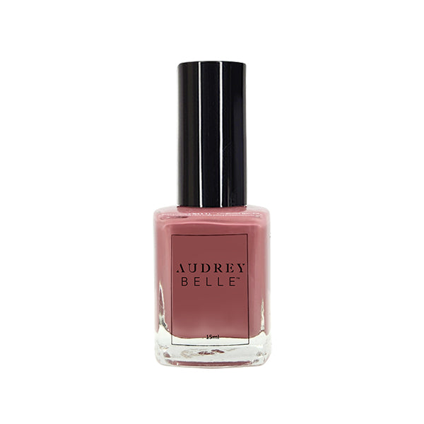 Audrey Belle™ Vegan Nail Polish Ruby's Rose Pink Taupe Crème - 15ml