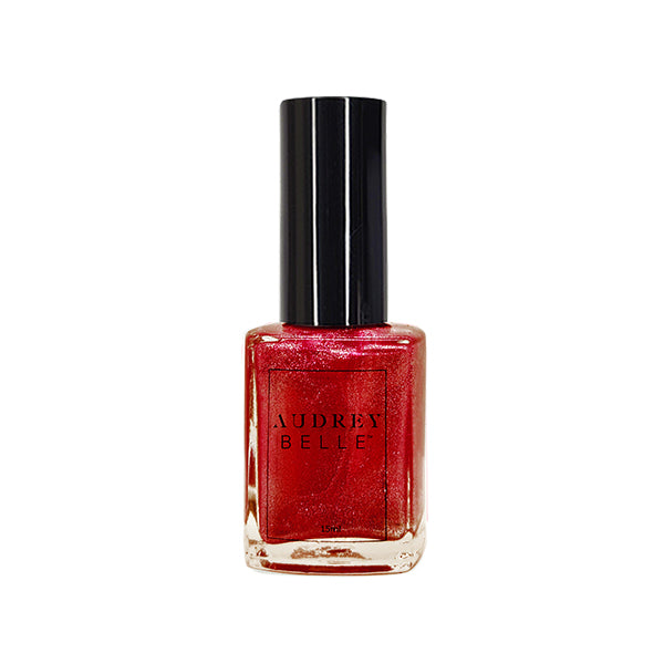 Audrey Belle Vegan Nail Polish Poppy Red Shimmer - 15ml