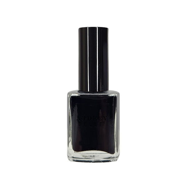 Audrey Belle Vegan Nail Polish Ebony Black Crème - 15ml