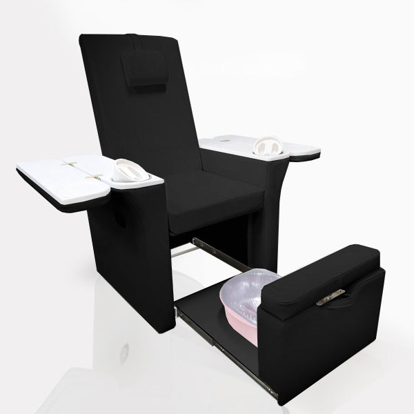 Barneys Mani & Pedi Spa Treatment Chair Black Upholstery - No Plumbing - Package Deals