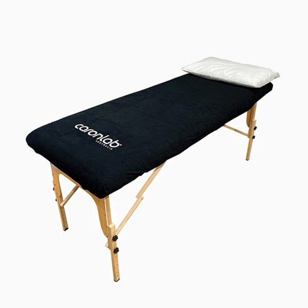CaronLab Washable Fitted Bed Cover with Face Hole - Black