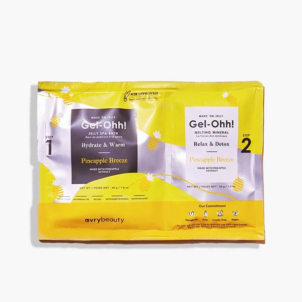 Avry Beauty Gel-Ohh! Jelly Spa 2-Step Soak & Scrub Pedi Bath - Pineapple Breeze
