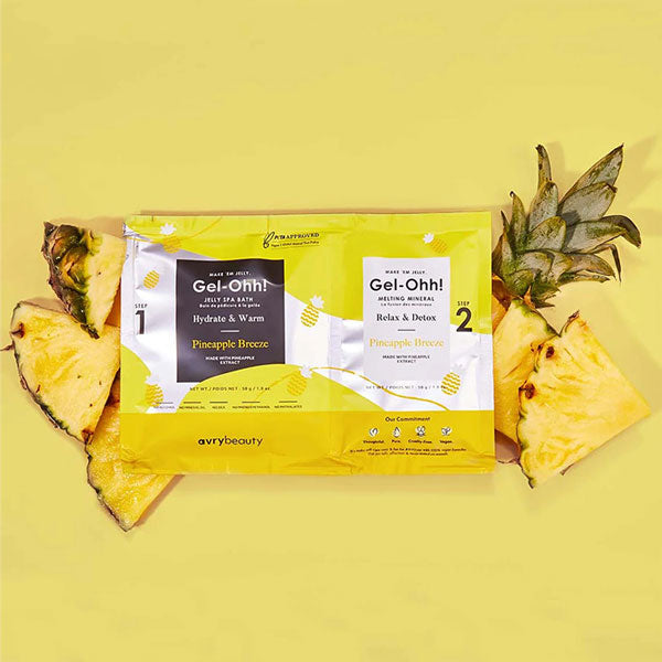 Avry Beauty Gel-Ohh! Jelly Spa 2-Step Soak & Scrub Pedi Bath - Pineapple Breeze