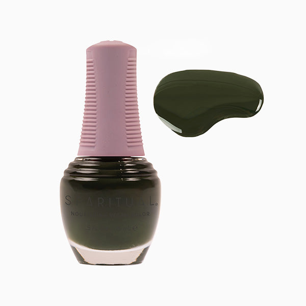 SpaRitual Nourishing Lacquer Polish - Whole - Forest Green Creme - 15ML