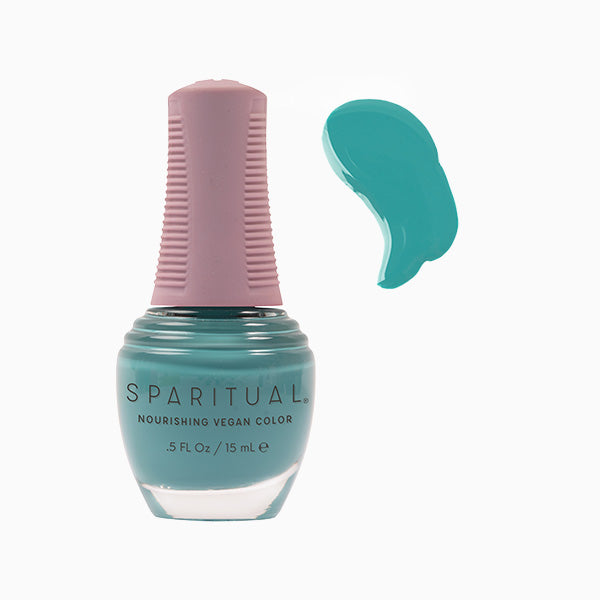 SpaRitual Nourishing Lacquer Polish - Healing Laughter - Raw Turqoise Creme - 15ML