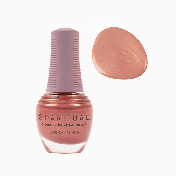 Sparitual Nourishing Lacquer Polish - Vitality - Pink Copper Shimmer - 15ML