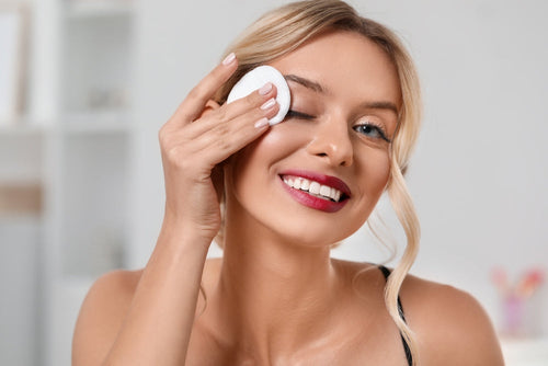 The Perfect Makeup Removal Duo: DLUX Lip & Eye Makeup Remover + Barneys Disposable Cotton Rounds