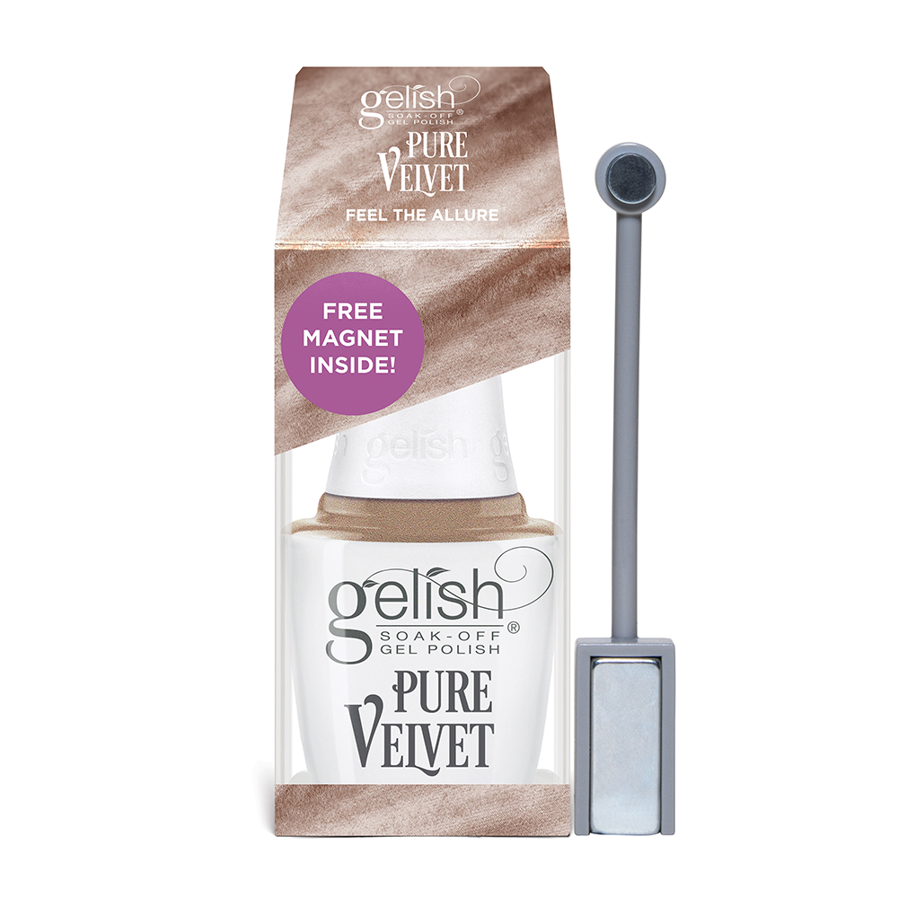 Gelish Pure Velvet Soak Off Magnet Gel - Feel the Allure - Bronze Effect - 15ml