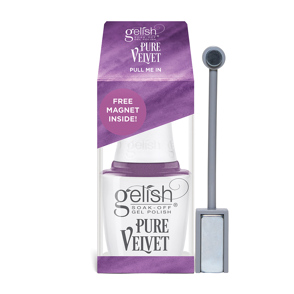 Gelish Pure Velvet Soak Off Magnet Gel - Pull Me In - Purple Effect - 15ml