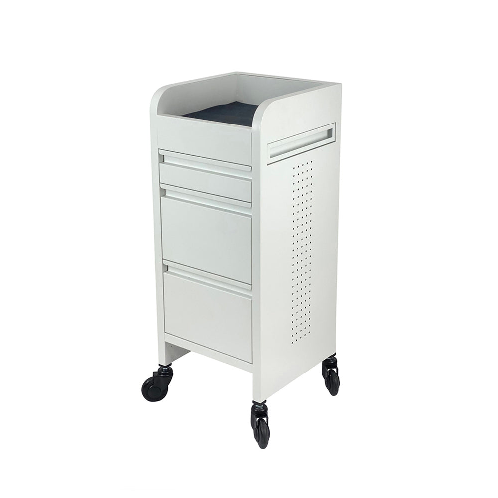 Joiken Fusion 4 Drawer Trolley with Click'n Clean Wheels - White