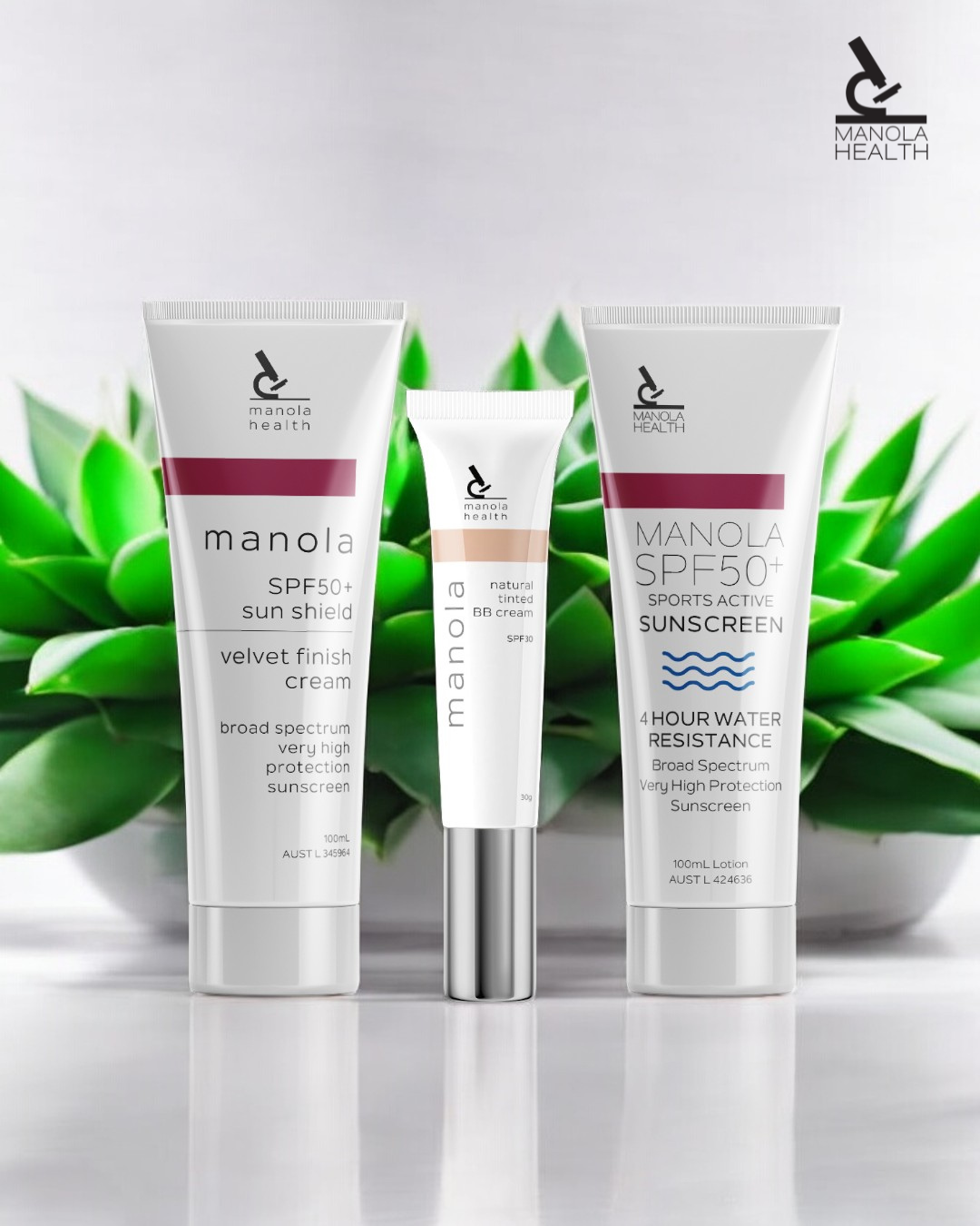 Manola Sunscreen & BB Cream - 10 Pack with counter display