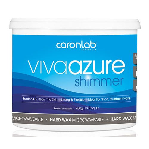 CaronLab Viva Azure Shimmer Hard Wax - 400g Microwavable