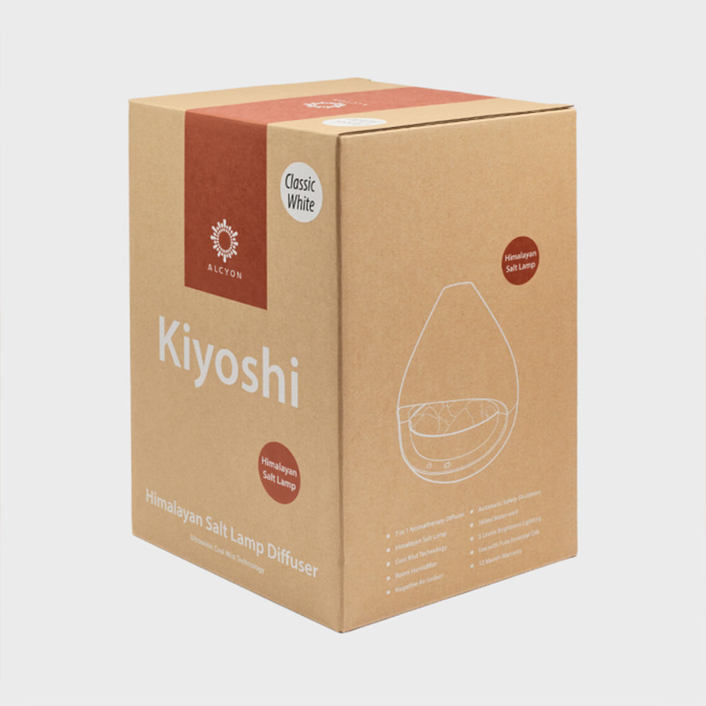 Alcyon Kiyoshi Ultrasonic Salt Lamp Diffuser - Classic White - 160ml