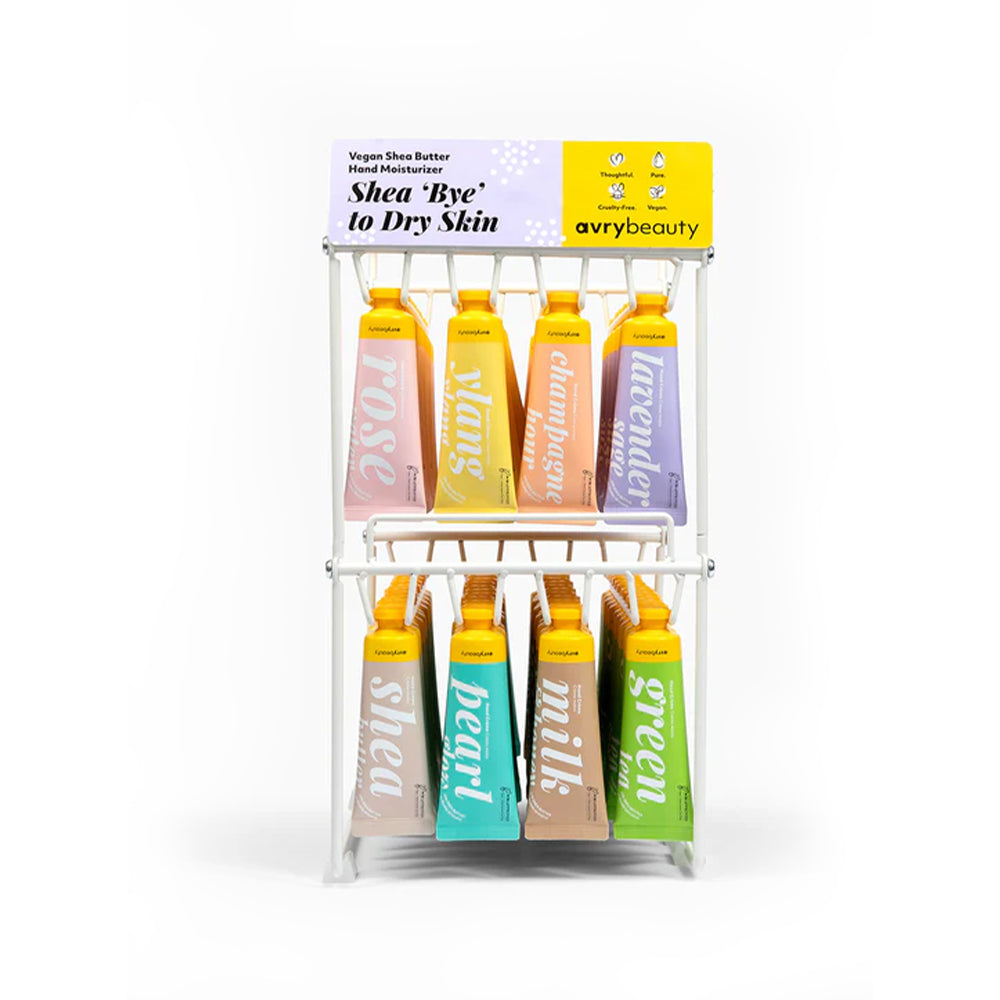 Avry Beauty Hand Cream - Shea Bye to Dry Skin Retail Stand & Shelf Tal ...
