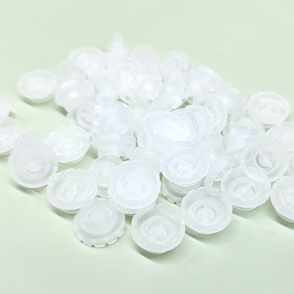 Barneys Eyelash Extension Adhesive Flower Blooming Cup Clear - 16mm Diameter - 100 Pieces