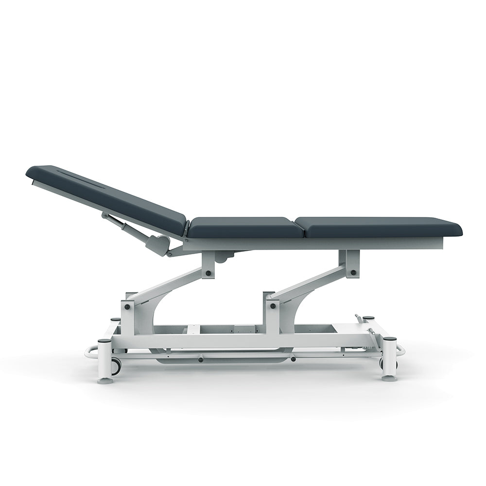 Barneys Dublin Electric adjustable Treatment Table with Bed Roll Holder - Navy