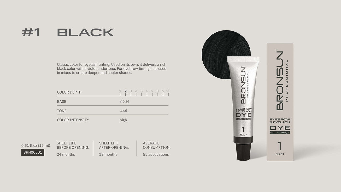 Bronsun Lash & Brow Cream Dye - Nude Range - 15ml