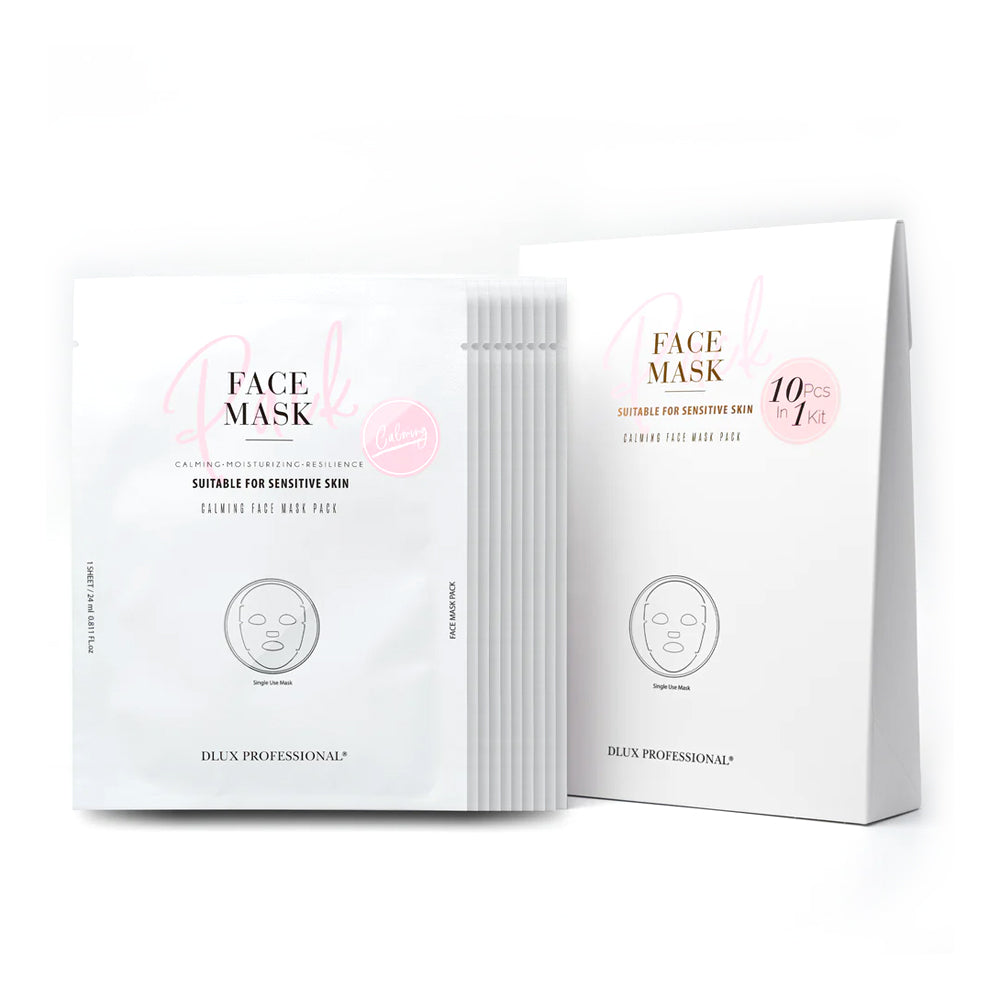 DLUX Pro Calming Facial Masks  - 5 Pieces