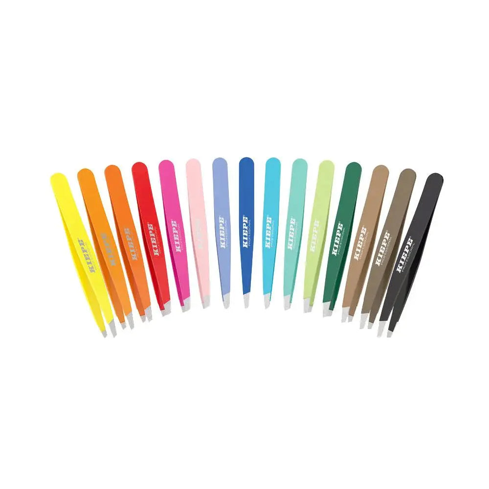 Kiepe Slanted Tweezer & Pouch Retail Stand - Assorted Colours - 15 Pieces