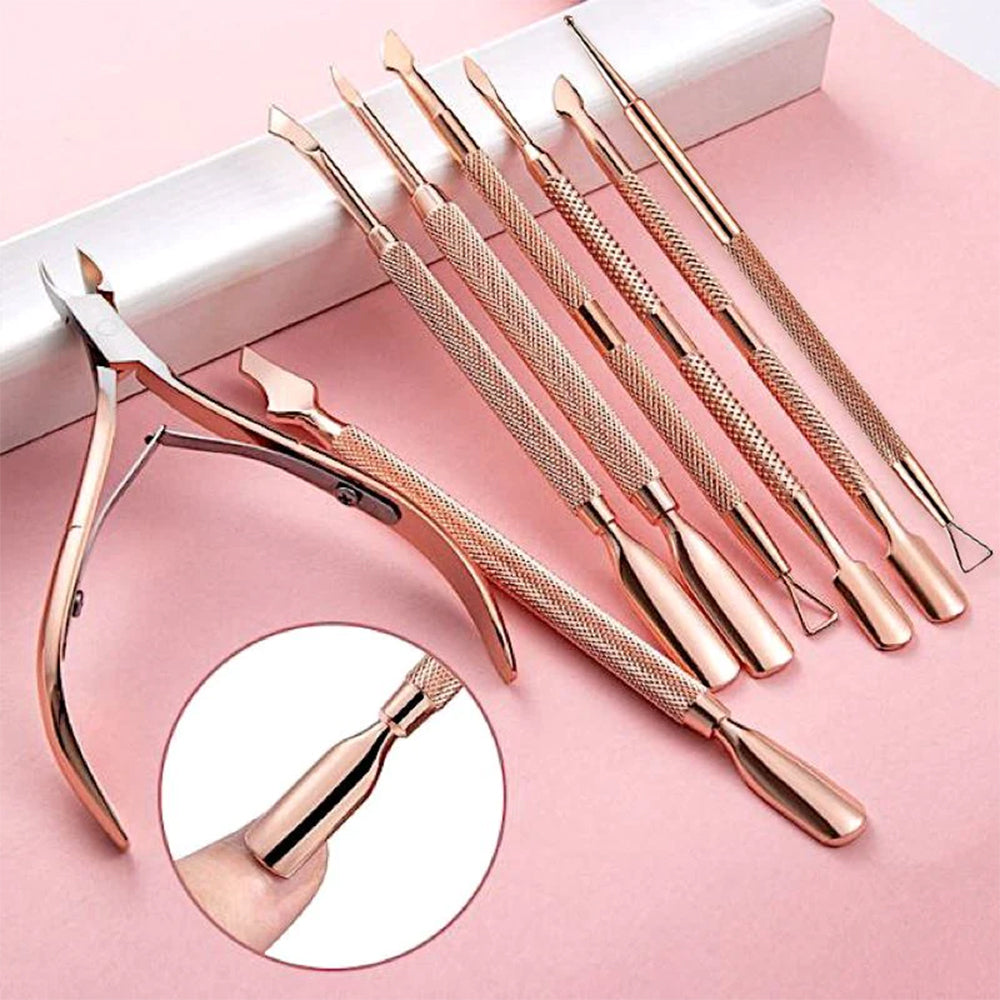 NSI Stainless Steel Cuticle Pusher - Rose Gold