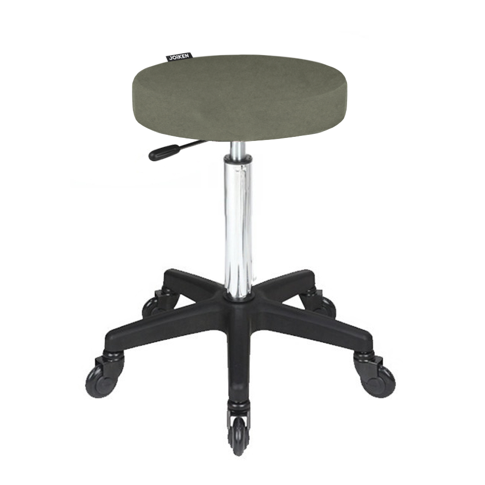 Joiken Turbo Stool - Black Base - Click'n'Clean Castor Wheels - Forest Green