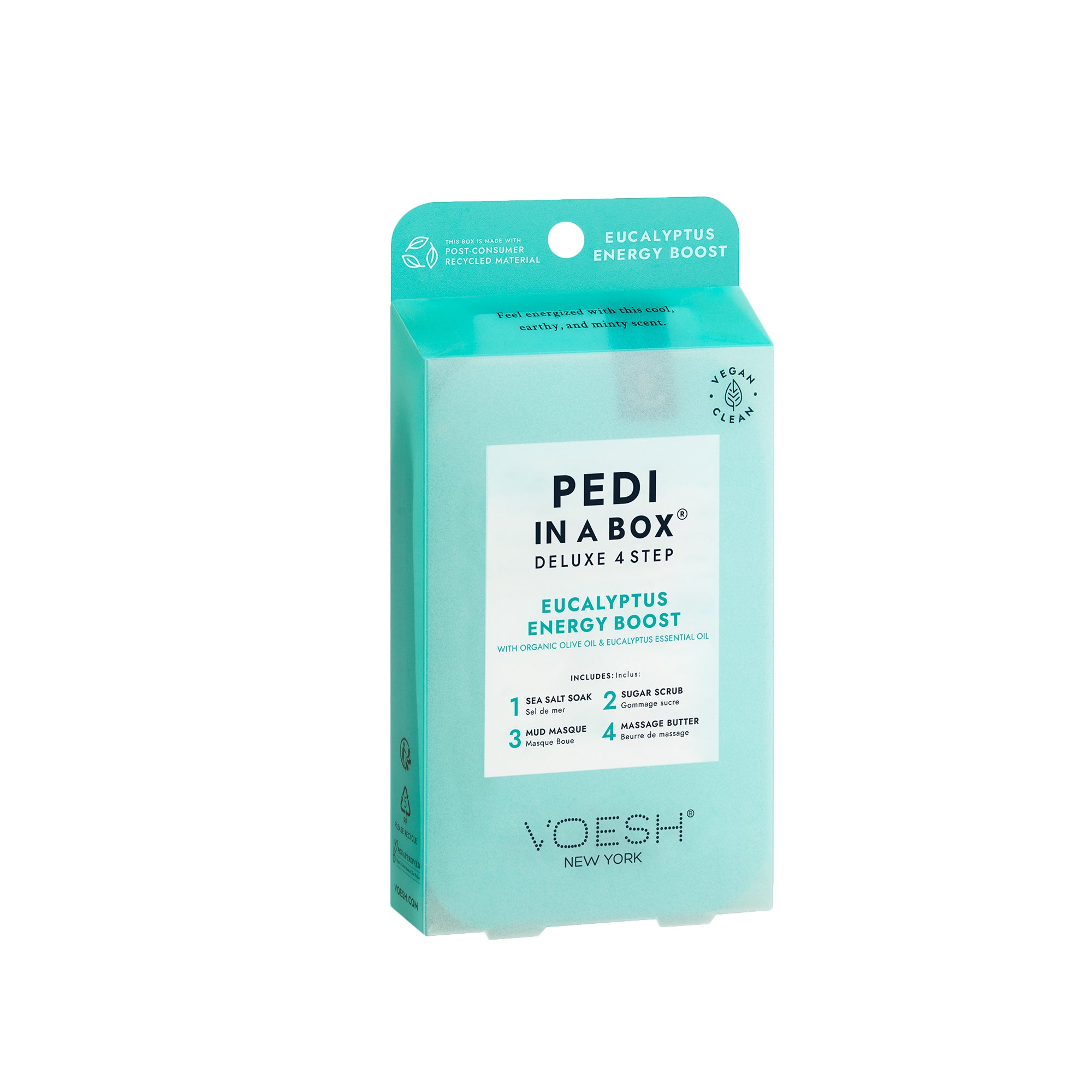 Voesh Deluxe 4 Step Pedi-in-a-Box Eucalyptus Energy Boost