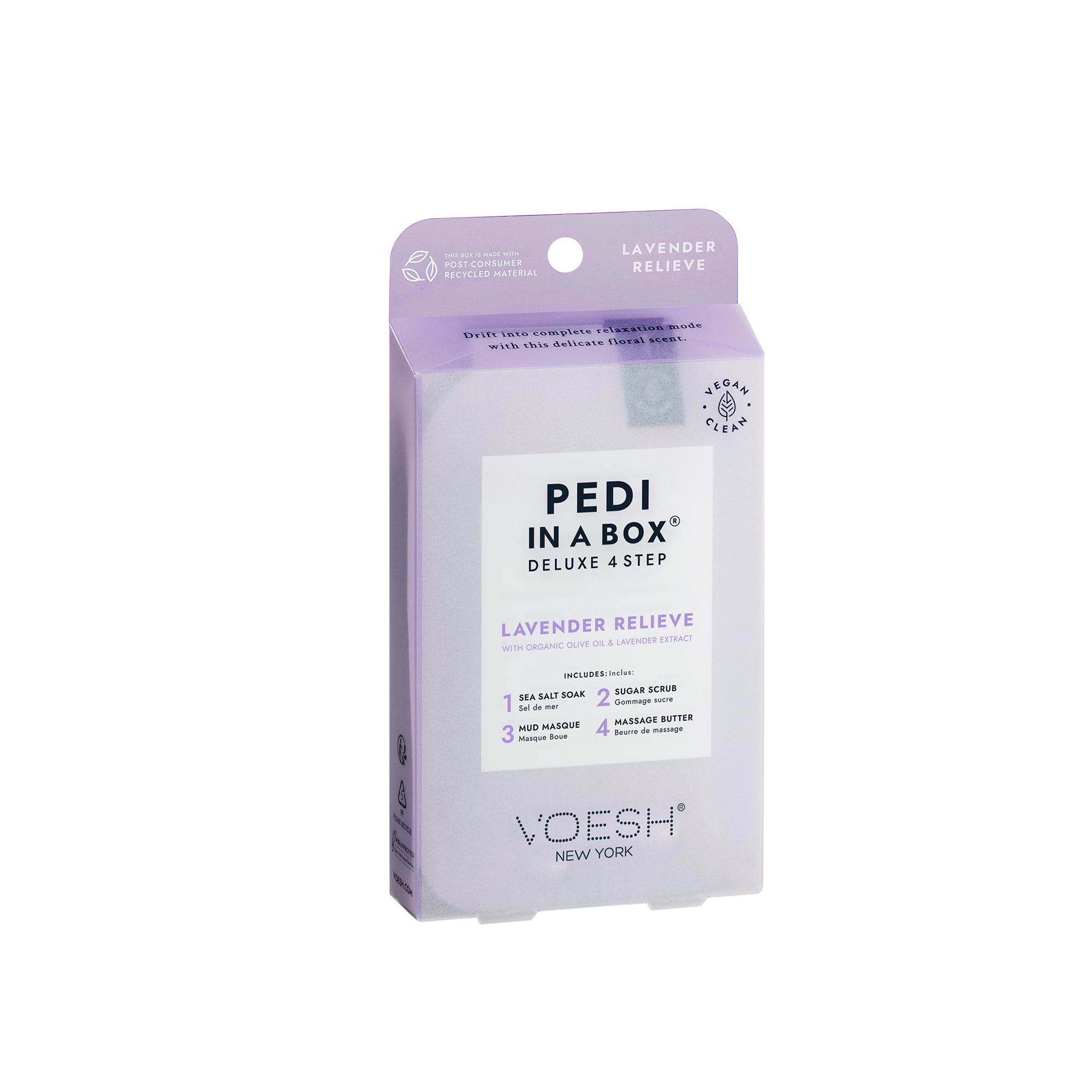 Voesh Deluxe 4 Step Pedi-in-a-Box Lavender Relieve