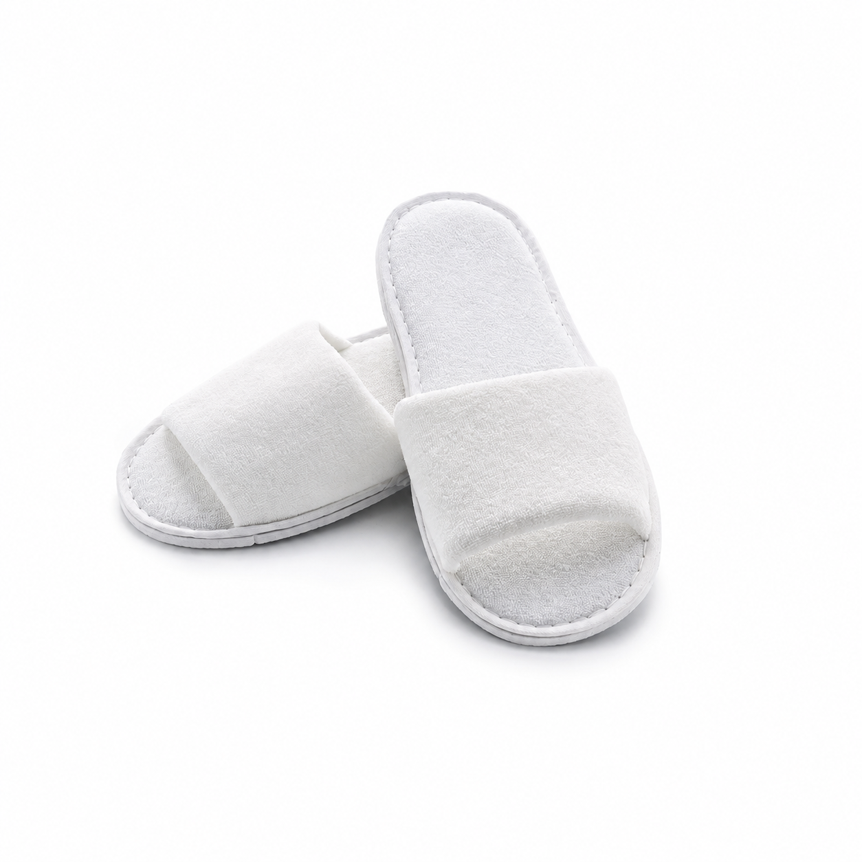 One pair of Barneys white disposable open toe spa slippers