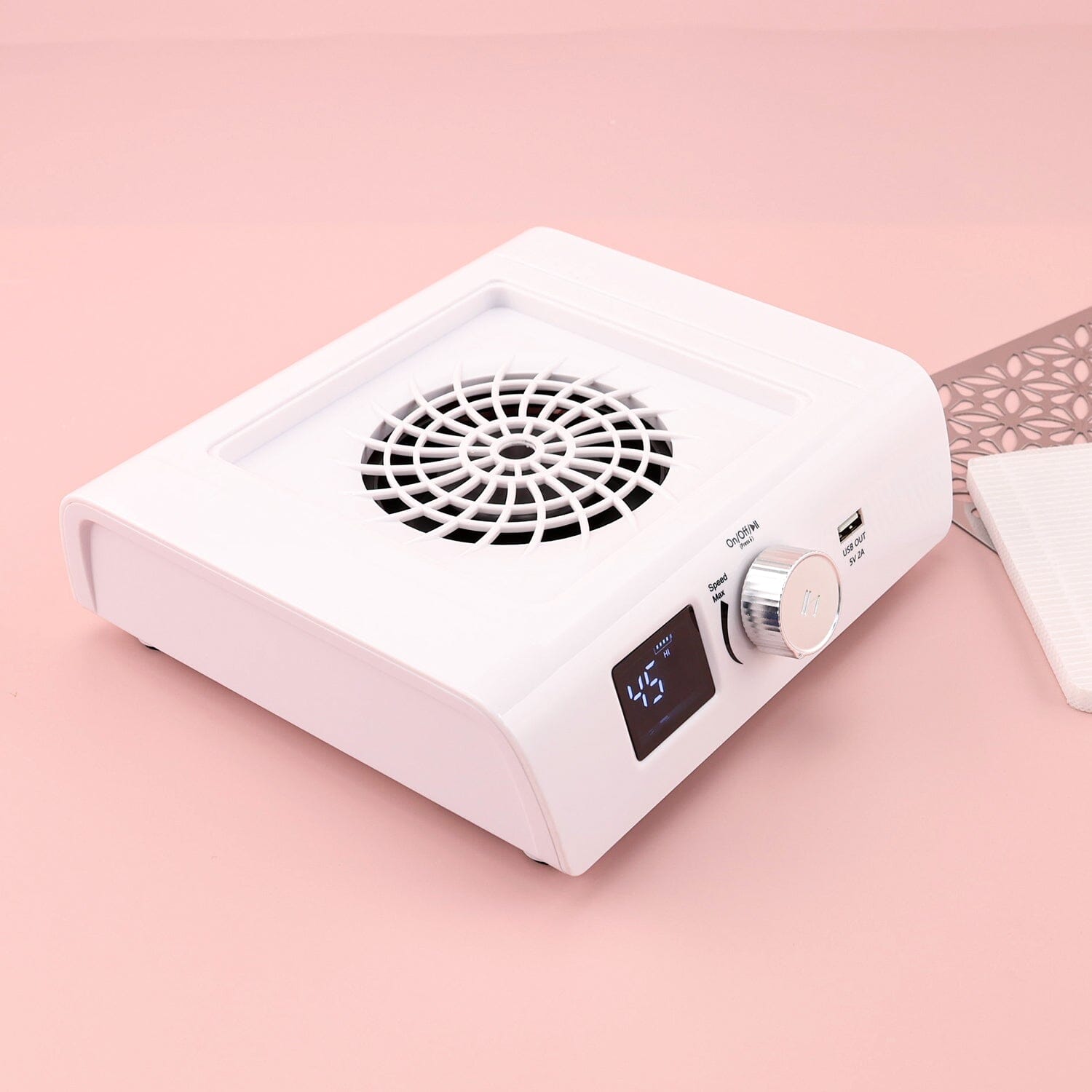 NSI Brushless Pro Nail Dust Collector Rechargeable - White